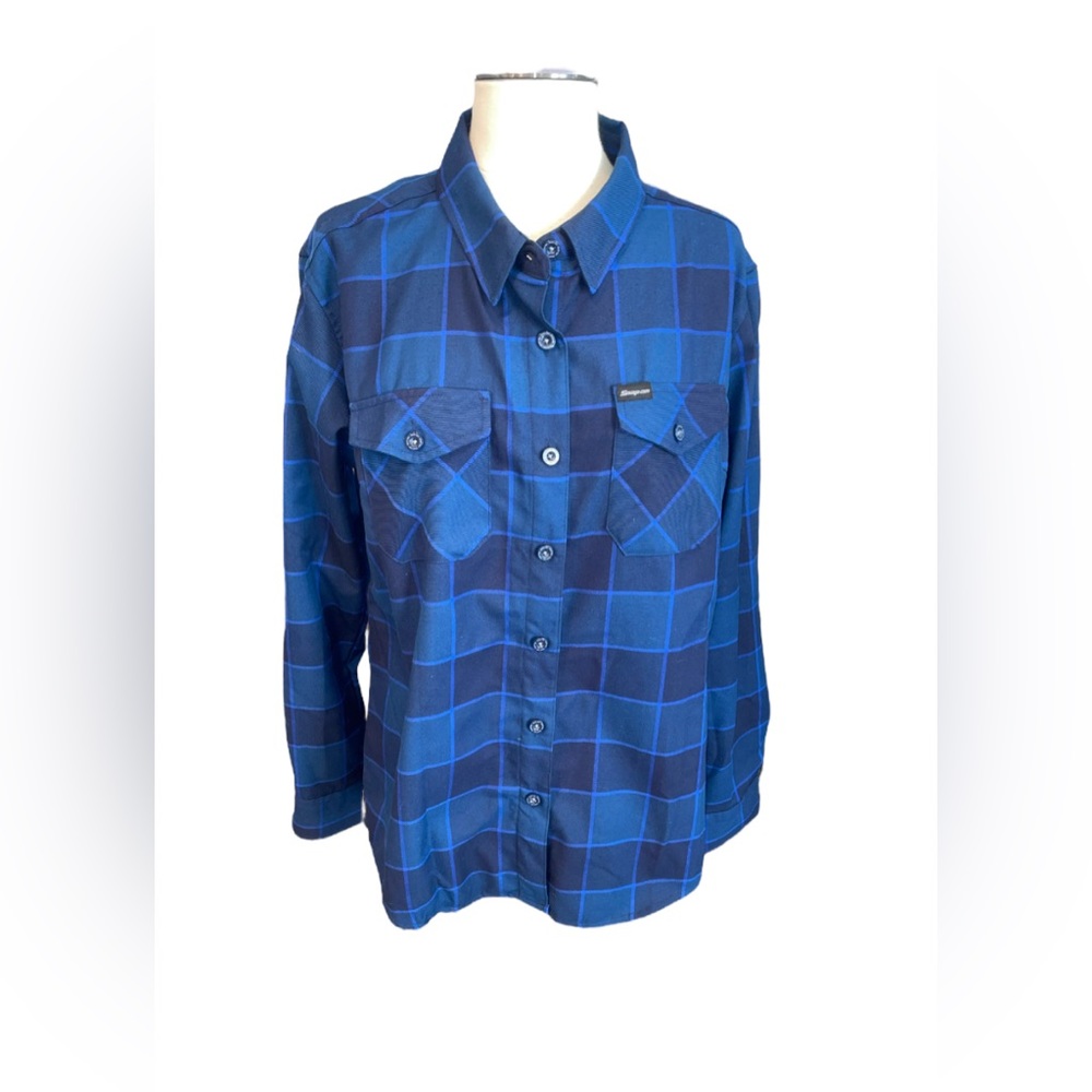 Dixxon X Snap On Tools Flannel Shirt Women’s Blue Flannel